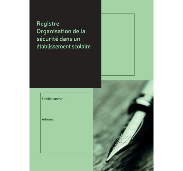 Registre d’organisation format 21 x 29.7 cm