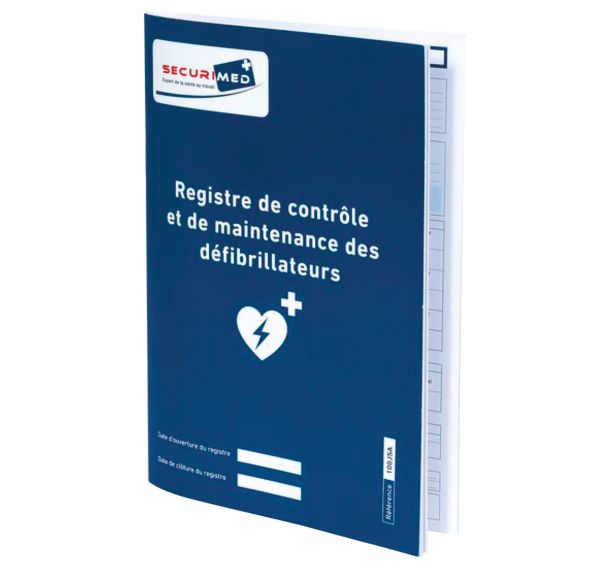 Registre de controle et de maintenance des défibrillateurs-Securimed