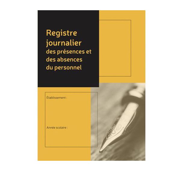 Registre journalier des présences de 24 pages