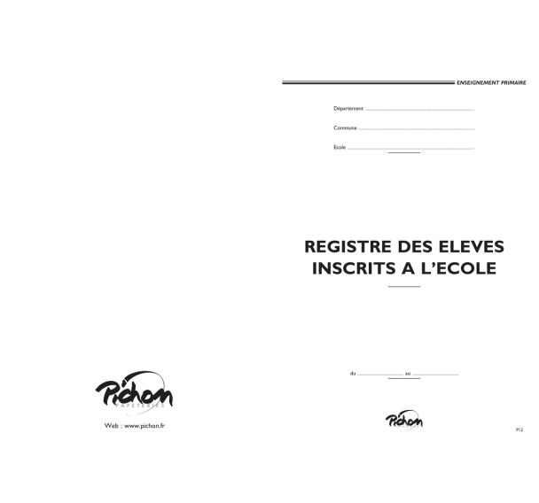 Registre matricule 200 élèves 21x29.7 cm 48 pages réf P12