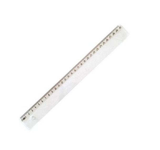 Règle plate cristal anti-tâche, 30 cm