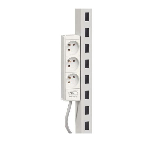 Reglette électrique 3 prises + terre cablées
