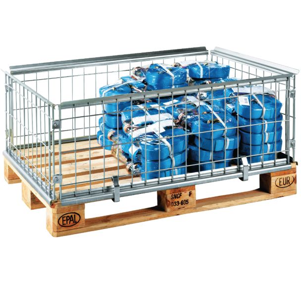 Rehausse-palette fil d'acier zingué - Pliante