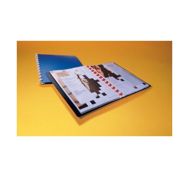 Reliure plastique à anneaux 20 pochettes polypropylène A4