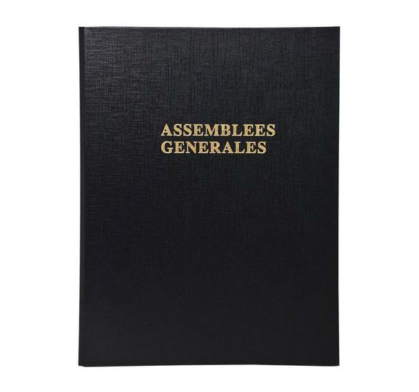 Reliures registres 32x25cm 4 anneaux Assemblées Générales