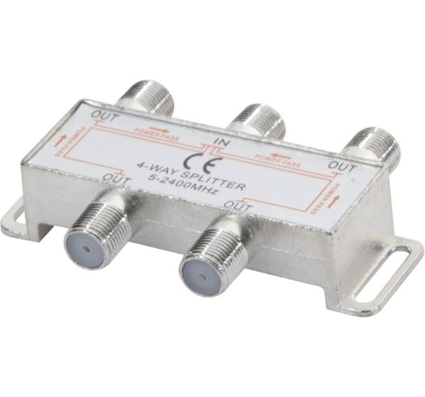 Répartiteur TV/SAT 1 entrée vers 4 sorties