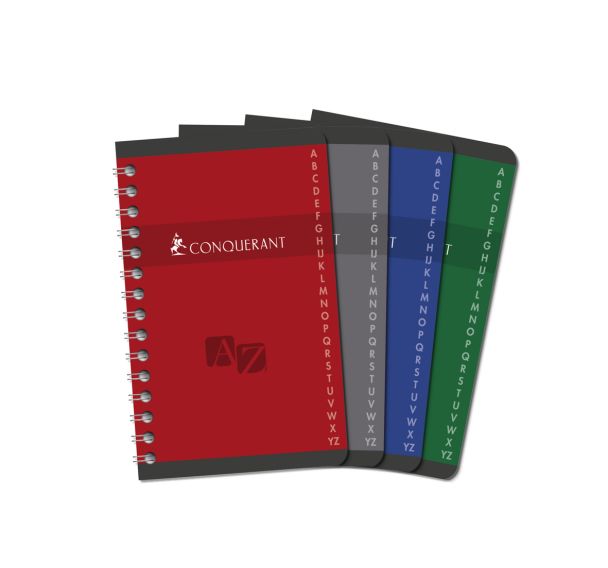 Répertoire reliure hélicoïdale 100 pages 9x14 cm 5x5 70g