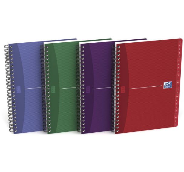 Répertoires office spirale 180 p 90g ligné 7mm - Lot de 10 - Oxford