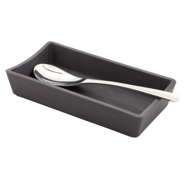 Repose- cuillère en céramique noir