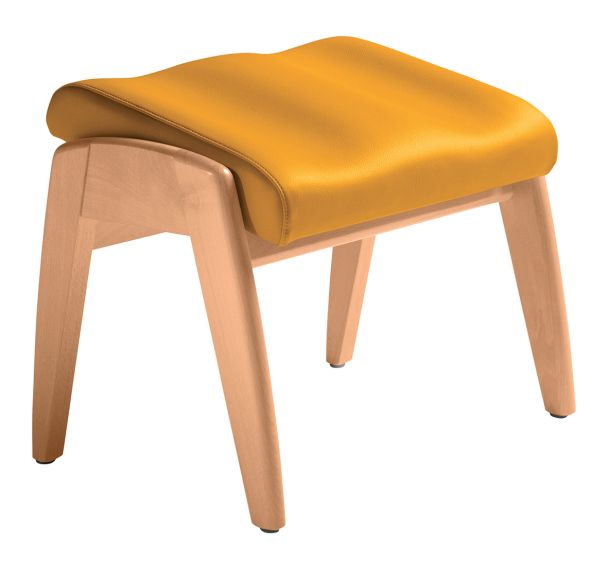 Repose-jambes inclinable Grand Large coussin abaka - structure hêtre Sunset Creation