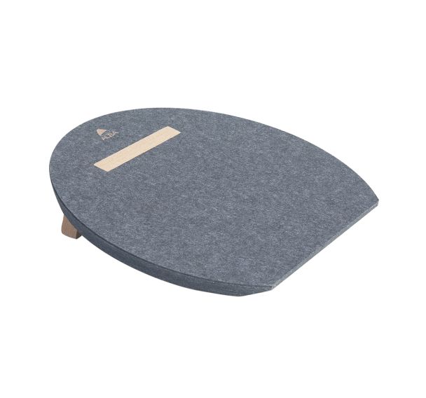 Repose pieds en PET 100% recyclé coloris gris et bois