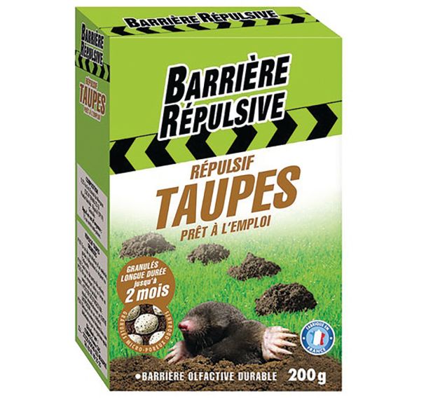 Répulsif taupes granulés prêt à l'emploi 200g /nc