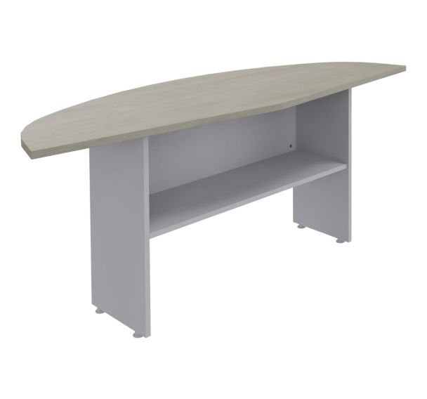 Retour Majesty courbe réversible 180 x 60 cm chêne gris/alu