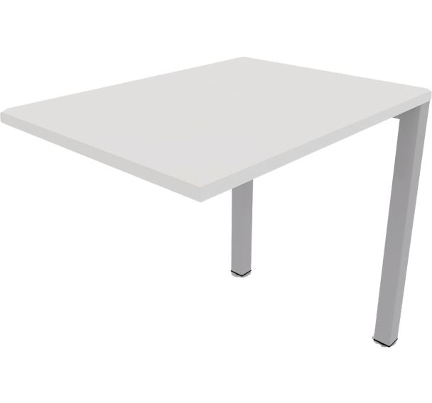 Retour bureau droit pied carré L80 x P60 cm - Arial - Eol