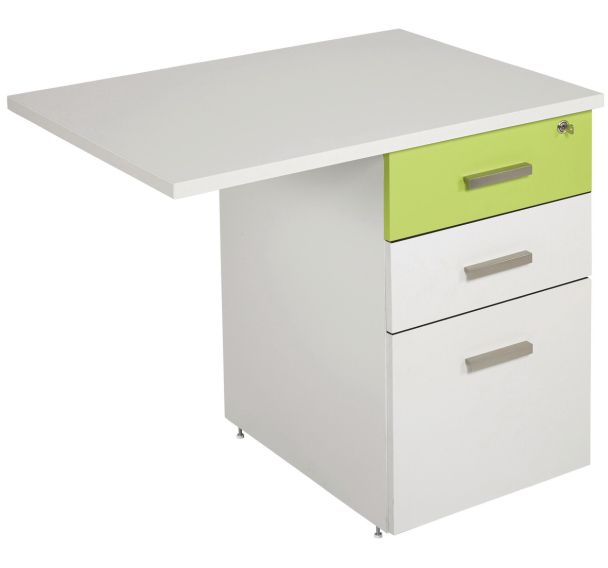 Retour pour bureau Linéo blanc Simmob