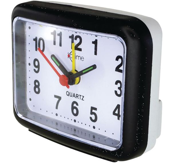 Réveil rectangle pm blister assort.