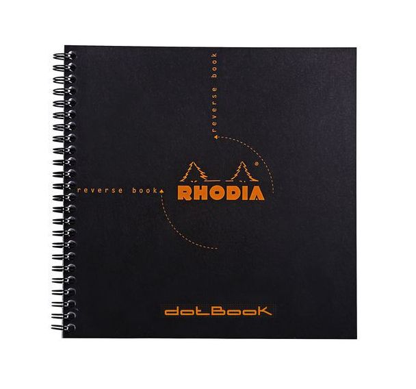 Reverse book reliure intégrale noir dot 21x21 cm 160 pages