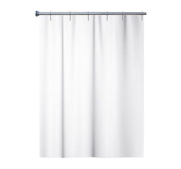 Rideau de douche blanc Non feu M1 PEVA avec anneaux - Arvix