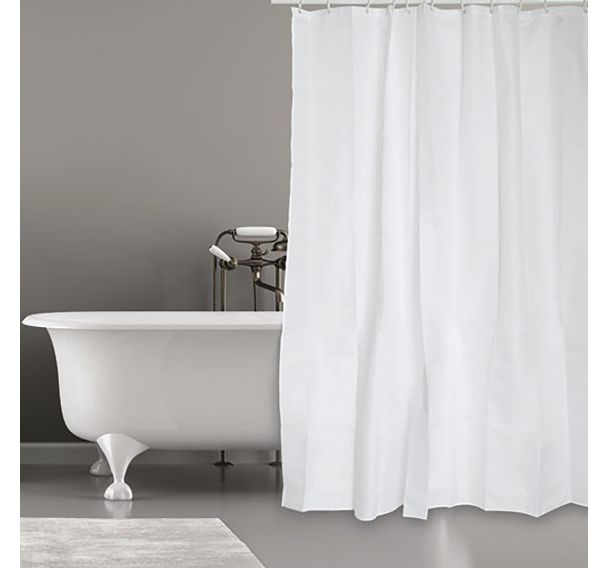 Rideau de douche polyester 180x200cm blanc