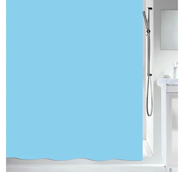 Rideau de douche polyester 180x200cm bleu