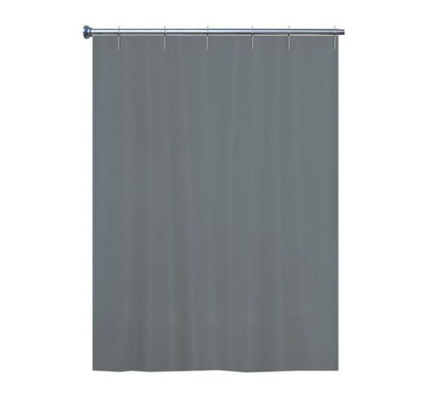 Rideau de douche uni en PEVA - Gris Magma - Arvix