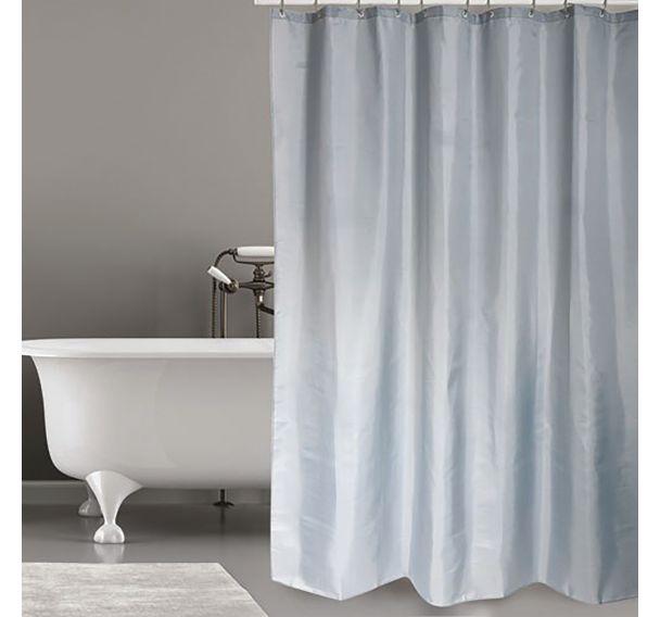 Rideau douche polyester 180x200cm gris clair