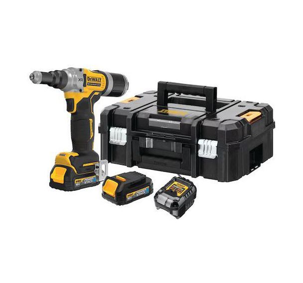 Riveteuse XR 18V 1.7Ah Brushless 6.4 mm - 2 batteries POWERSTACK renfo
