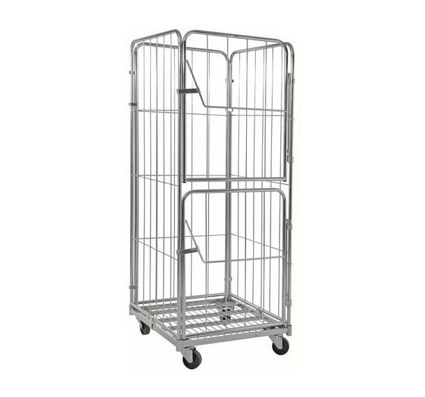 Roll-conteneur 3 côtés + 2 portes - 720 x 800 mm - Capacité 400kg