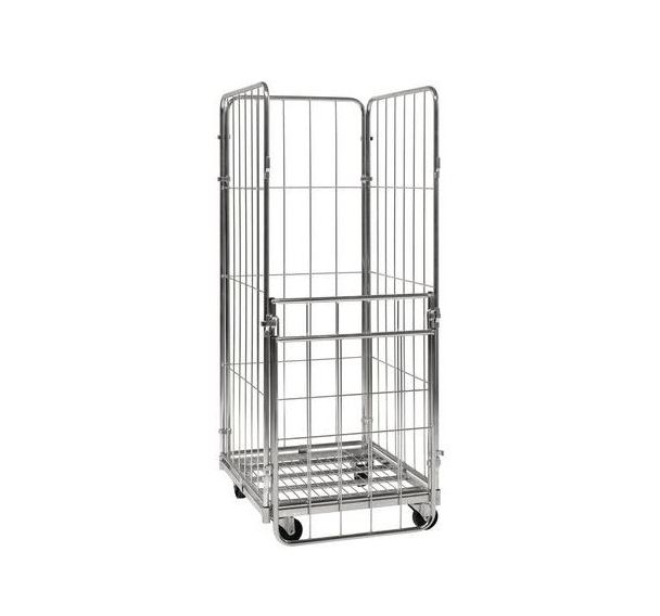 Roll-conteneur 3 côtés + 2 portes - 800 x 1200 mm - Capacité 400kg