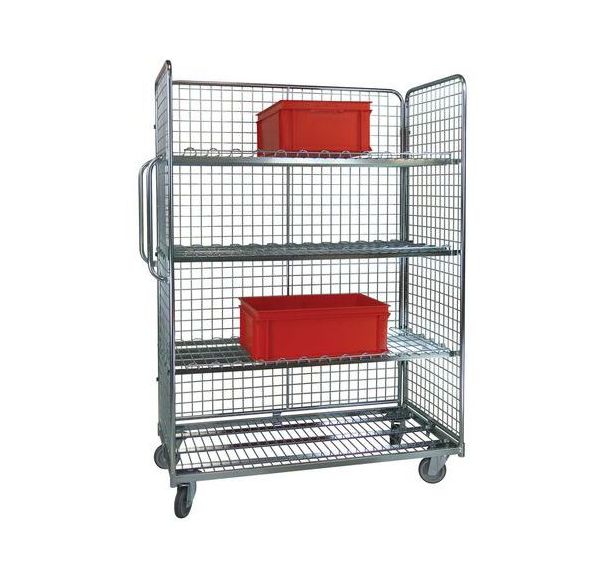 Roll-conteneur à trois côtés 400 kg- 1290 x 670 x h. 1830mm