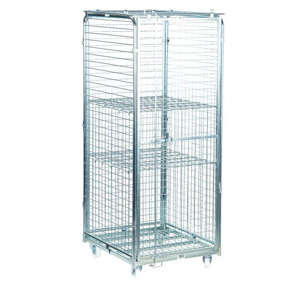 Roll-conteneur de sécurité - 2 étagères - Capacité 400 kg - Manutan