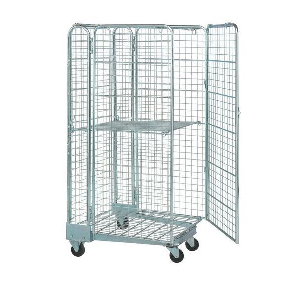Roll-conteneur de sécurité emboîtable - Base acier - Force 400 kg
