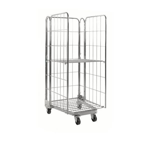 Roll-conteneur emboîtable 3 côtés - Capacité 400kg