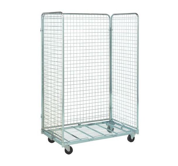 Roll-conteneur grande longueur - Base acier zingué - Force 400 kg