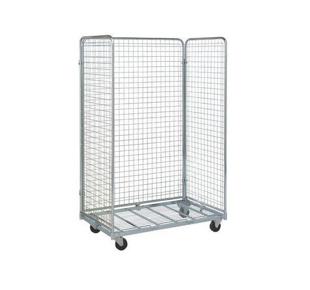 Roll-conteneur grande longueur - Base acier zingué - Force 400 kg