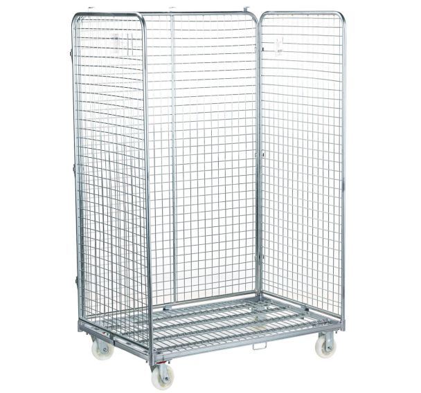 Roll-conteneur maxi 3 cotés - capacité 600 kg