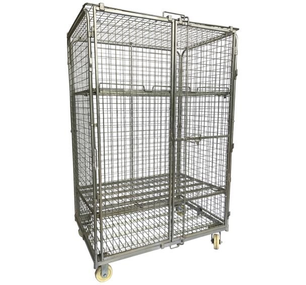 Roll-conteneur maxi de sécurité - 2 étagères - Capacité 600 kg - Manutan