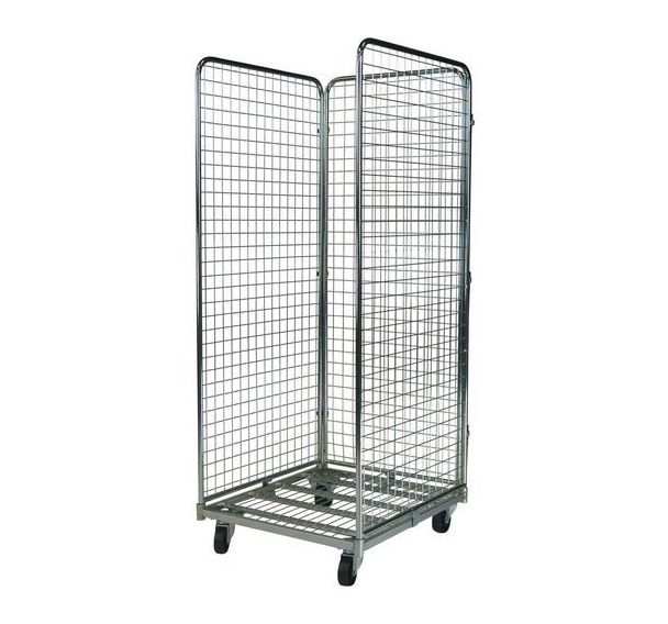 Roll conteneur 3 côtés en maille 50x50 mm- Charge 400kg