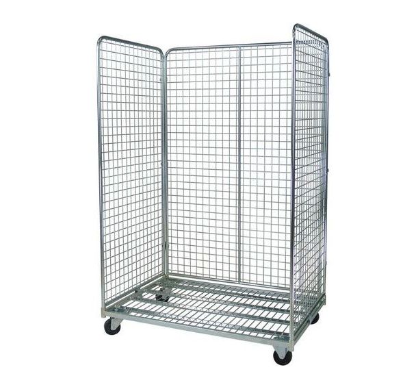 Roll conteneur Maxi- 3 côtés en maille 50x50 mm - Charge 400kg