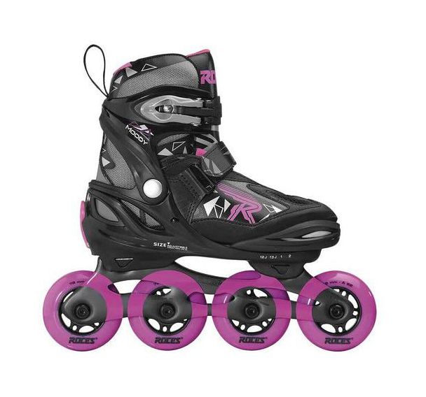 Rollers enfant moody boy tif noir et rose