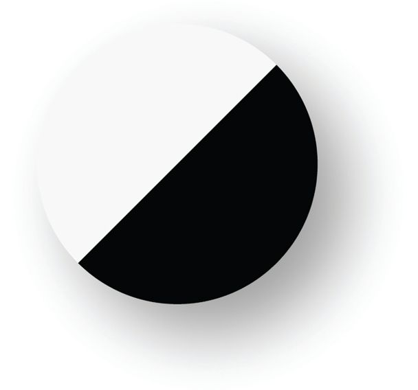 Rond adhésif de marquage au sol LeanStripe - Noir/Blanc - Ergomat