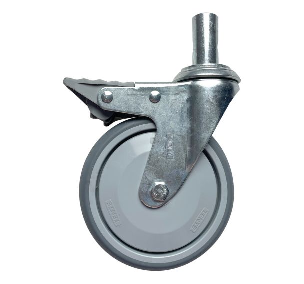 Roue pivotante à frein 125mm pour chariot hygirack