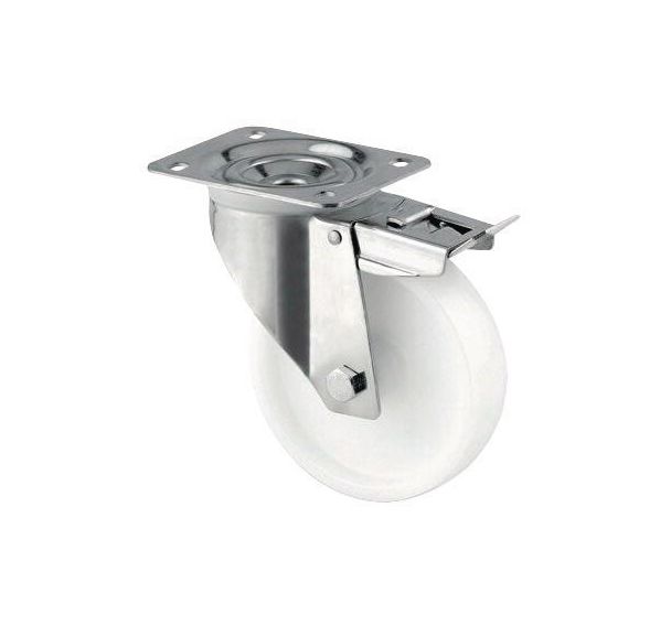 Roue pivotante à platine avec frein - Force 200 à 400 kg