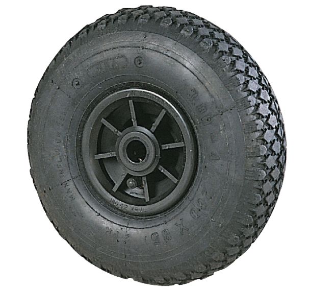 Roue pour diable à crampons moyeu lisse - Charge 150 à 250 kg