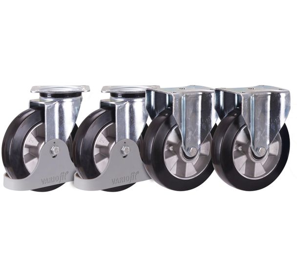 Roues en caoutchouc plein élastique (72 Shore A)