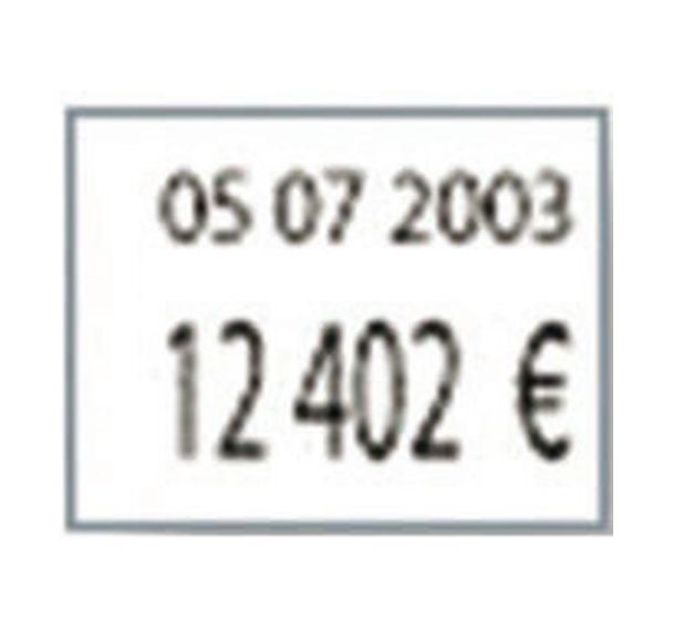 Rouleau 1750 étiquettes pour étiqueteuse 2 lignes - Lot de 8