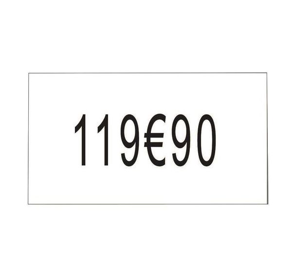 Rouleau 2500 étiquettes pour étiqueteuse 1 ligne - Lot de 8