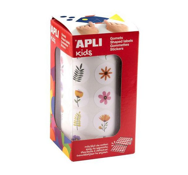 Rouleau 900 gommettes 20mm fleurs