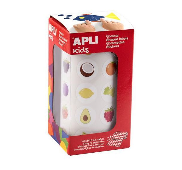 Rouleau 900 gommettes 20mm fruits