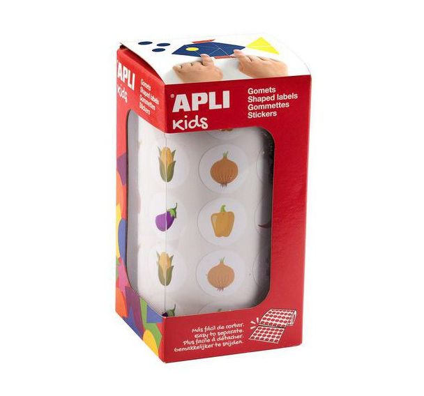 Rouleau 900 gommettes 20mm légumes